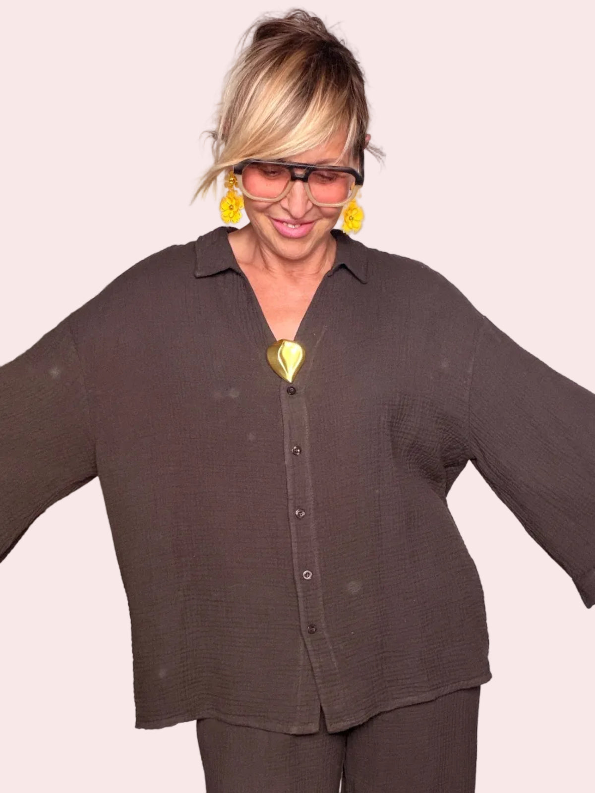 Camicia Oversize in Mussola