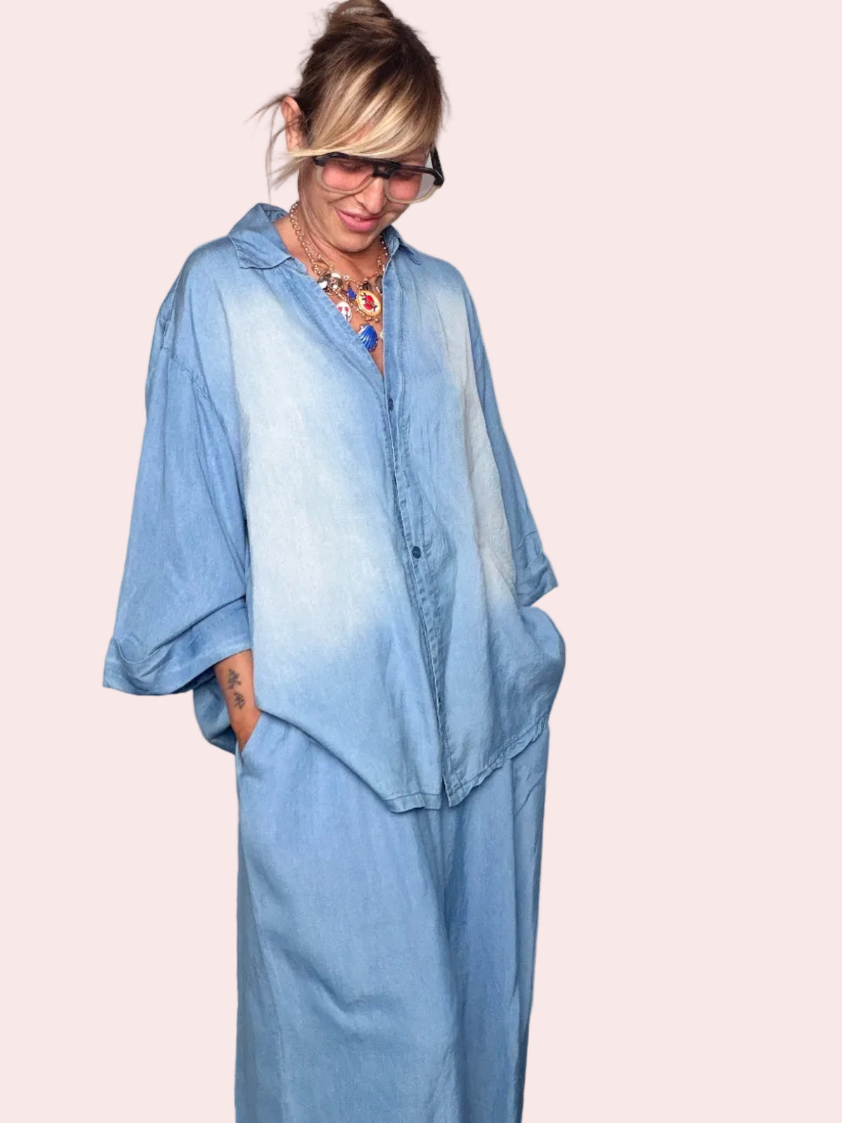 Pantalone chambray