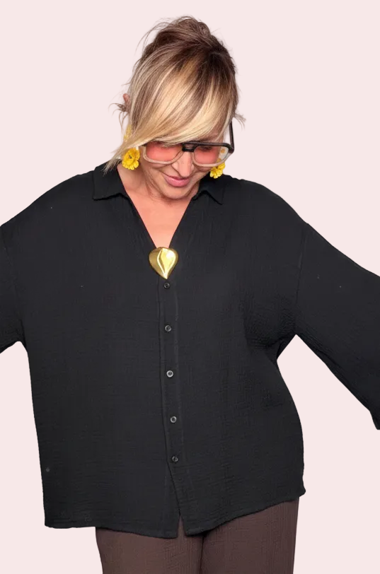 Camicia Oversize in Mussola