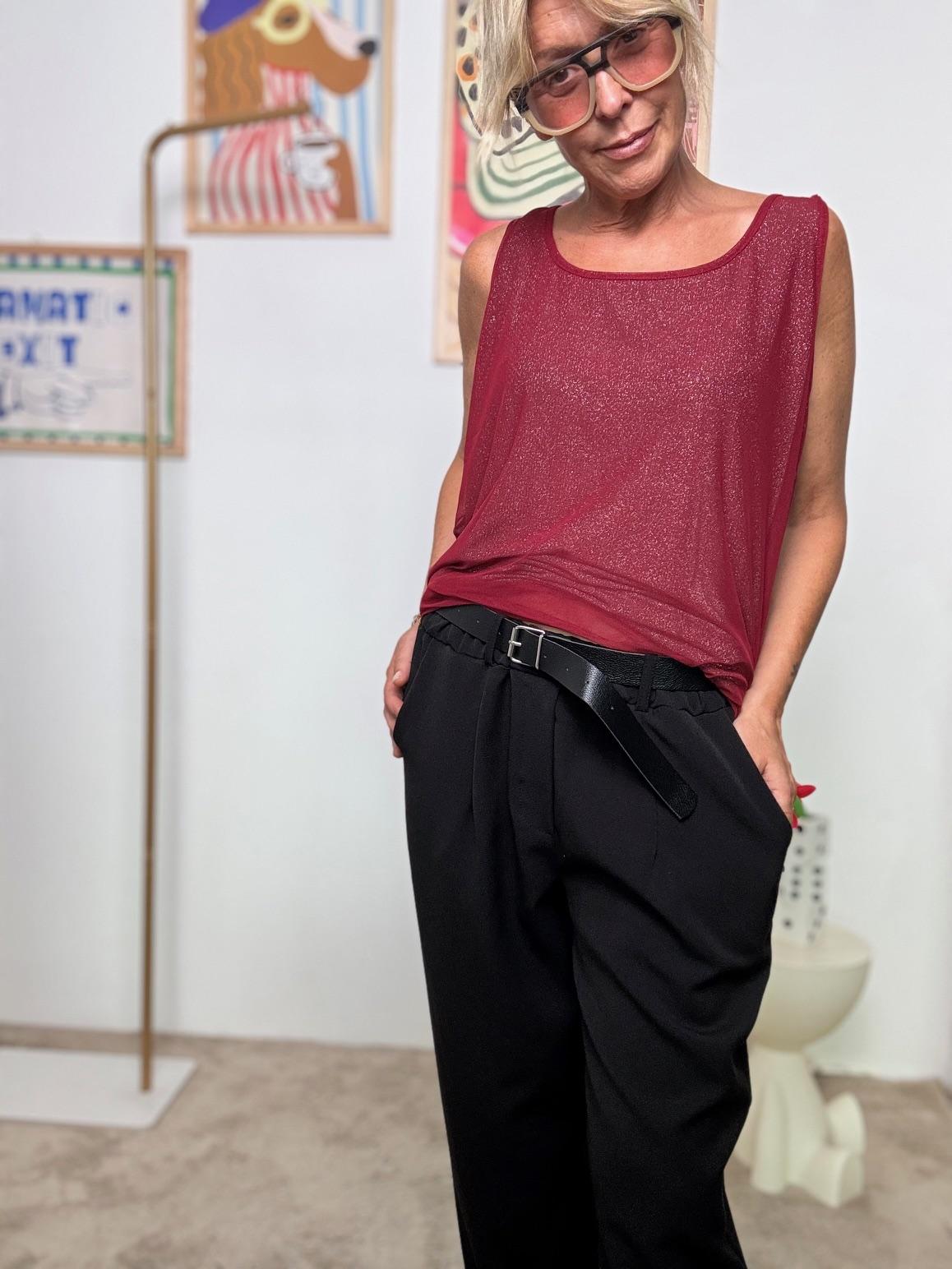 SUSY STAR - Pantaloni Relaxed Rebel NERO ST10025/ NERO SUSY STAR