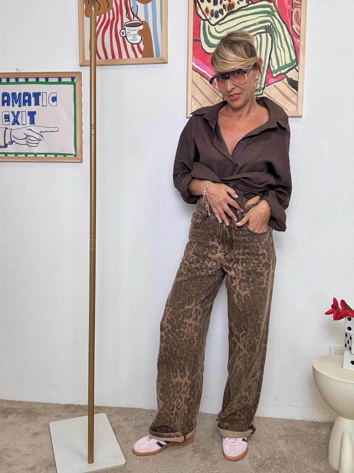 FEMALE - Pantalone Wild Soul Stampa Animalier & Taglio Relax DY973/ MACULATA FEMALE