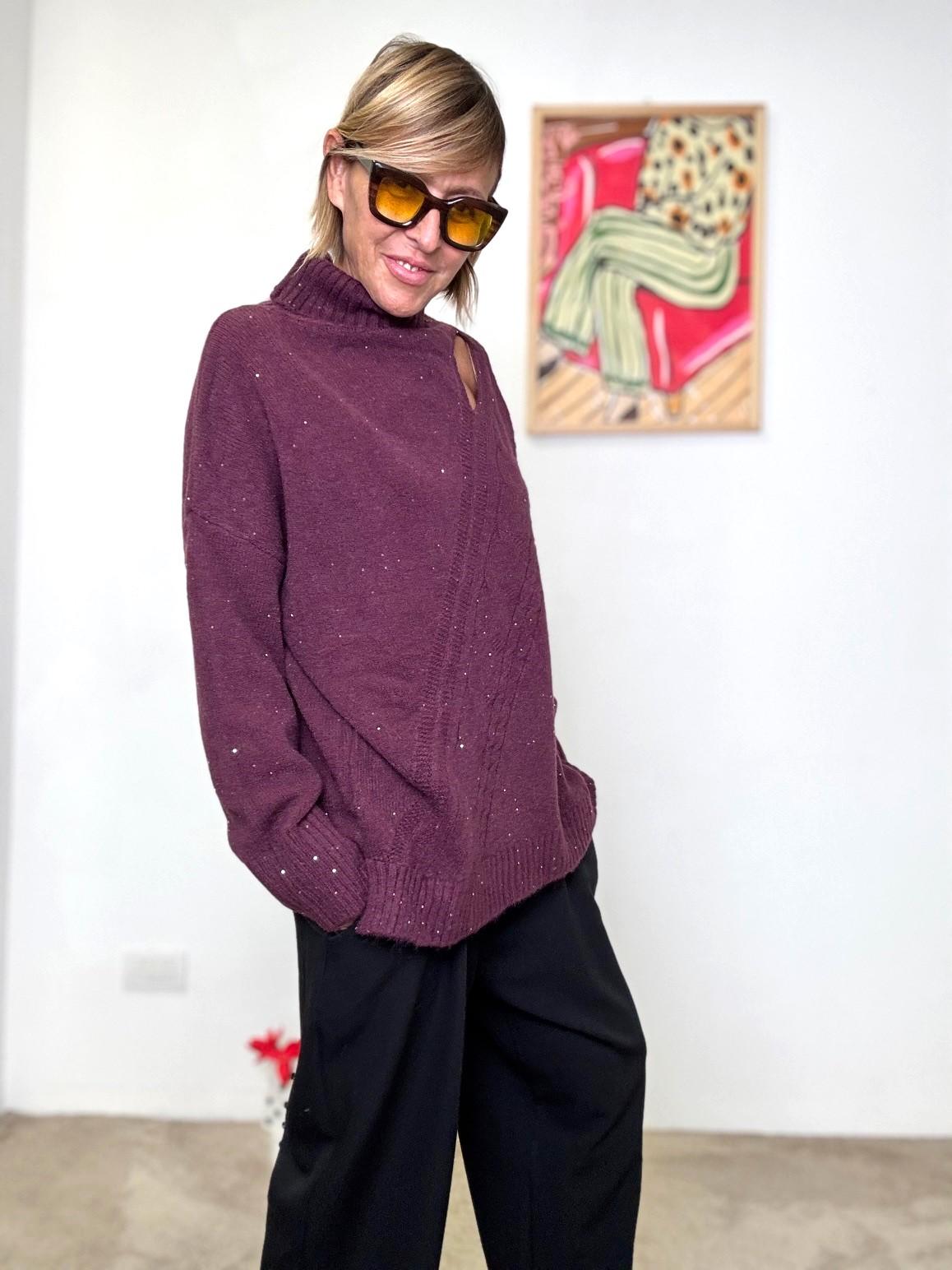 SUSY STAR - maglia Choco Cut vino STYZ66841/ VINO SUSY STAR