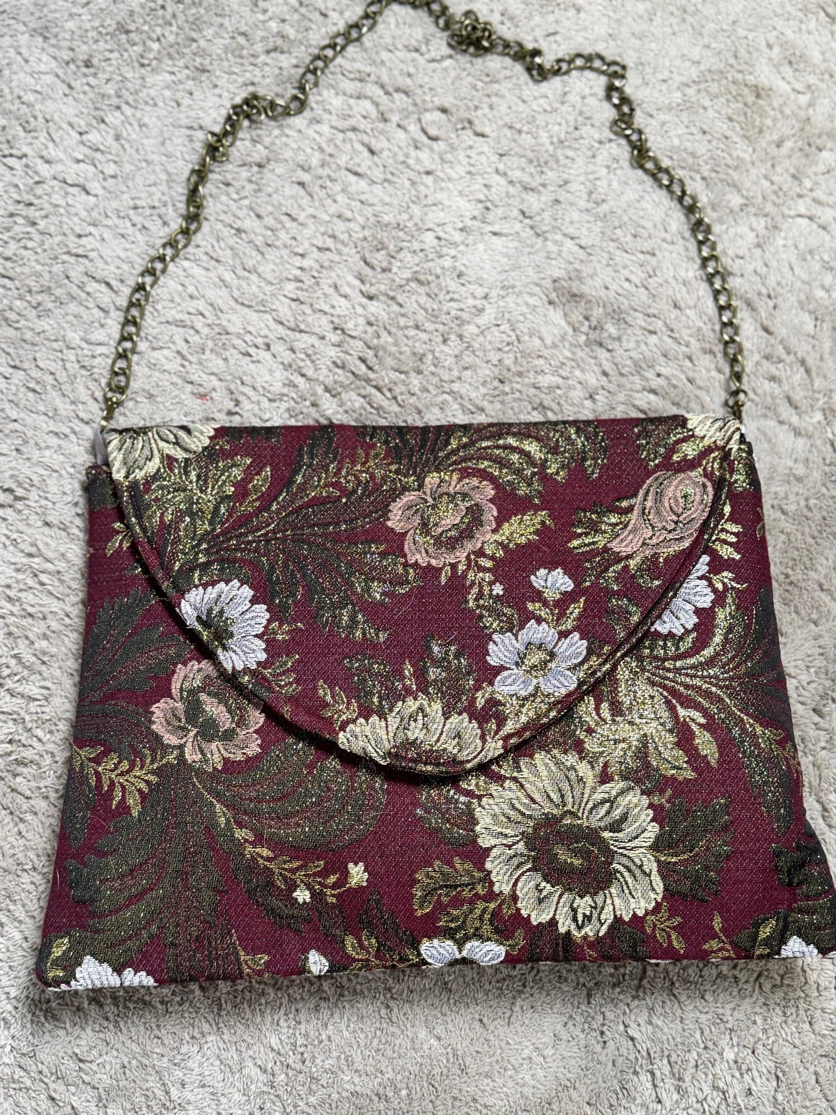 SUSY MIX- Borsa donna a tracolla in tessuto floreale Piccola, elegante, indimenticabile BORDEAUX 524B25/ BORDEAUX SUSY MIX