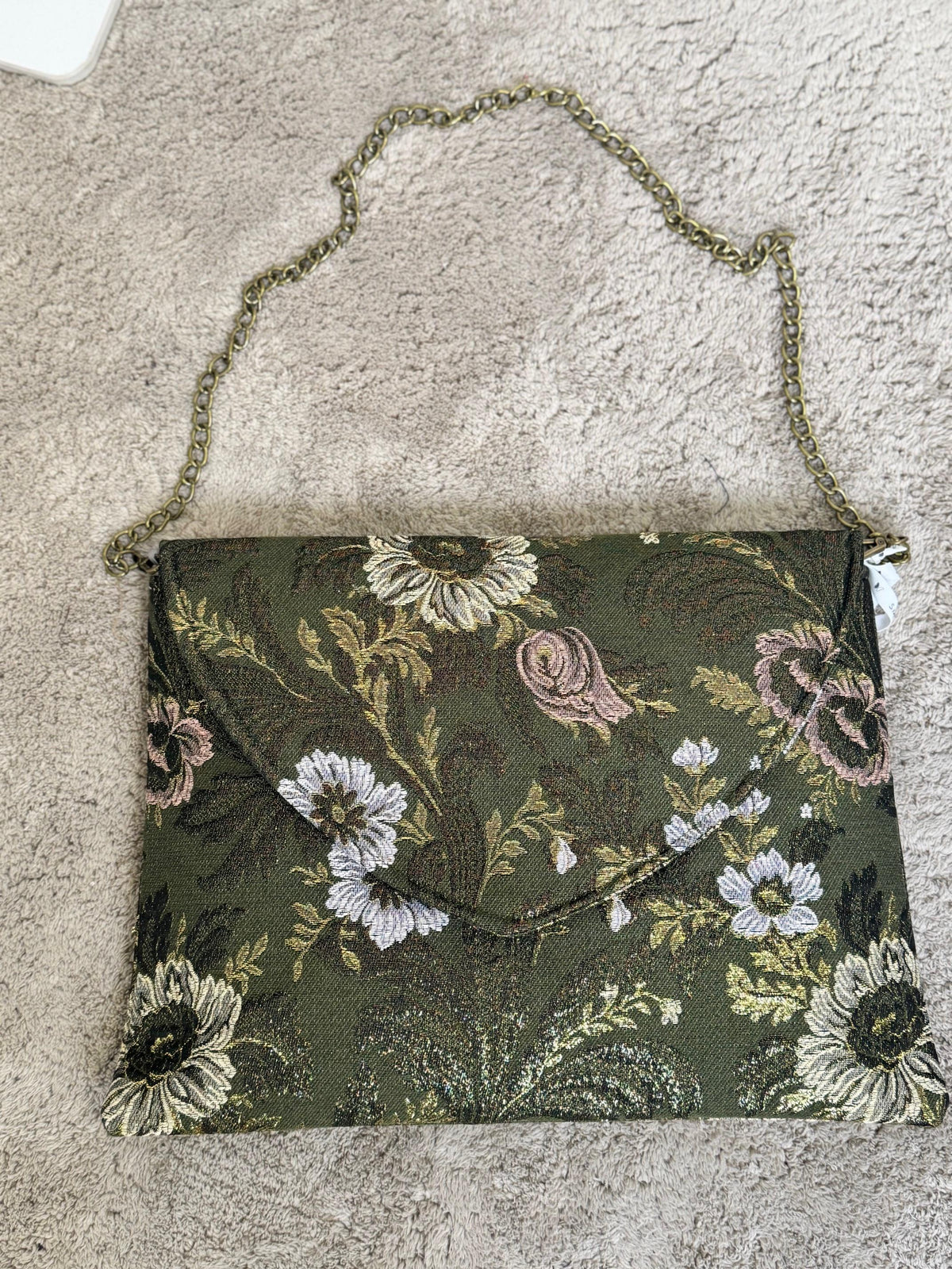 SUSY MIX- Borsa donna a tracolla in tessuto floreale Piccola, elegante, indimenticabile VERDE 524B25/ VERDE SUSY MIX