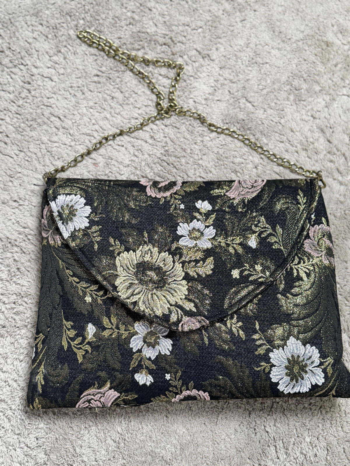 SUSY MIX- Borsa donna a tracolla in tessuto floreale Piccola, elegante, indimenticabile NERO 524B25/ NERO SUSY MIX