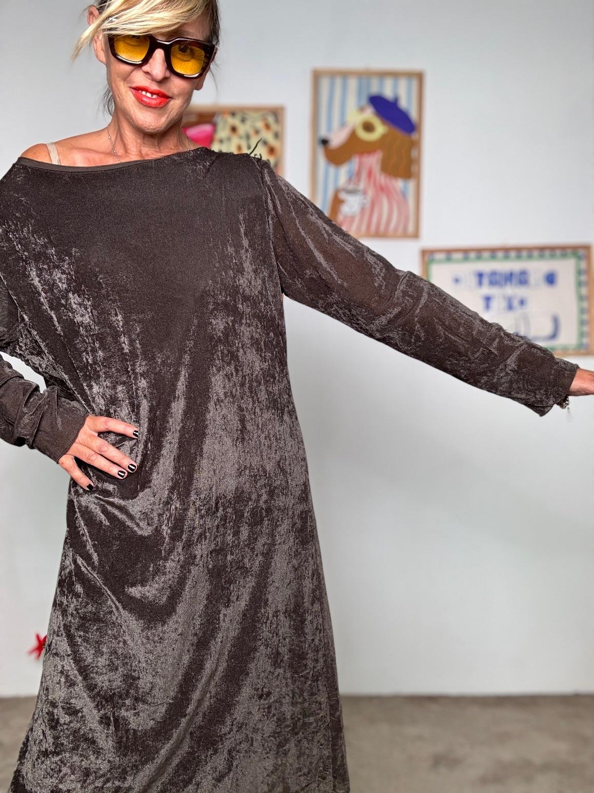 SUSY STAR - Abito Over in Ciniglia MORO STSY0351/ MORO SUSY STAR