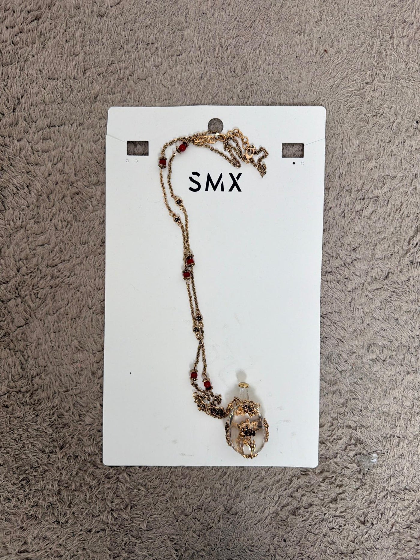 Collana con pendente decorativo effetto flacone SMX68/ GOLD SUSY MIX