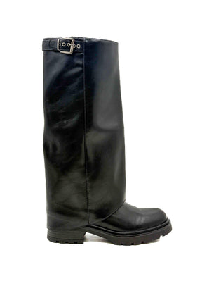 FEMALE - Stivale alto in ecopelle nera Bold, strong & ultra cool 181239/ NERO FEMALE