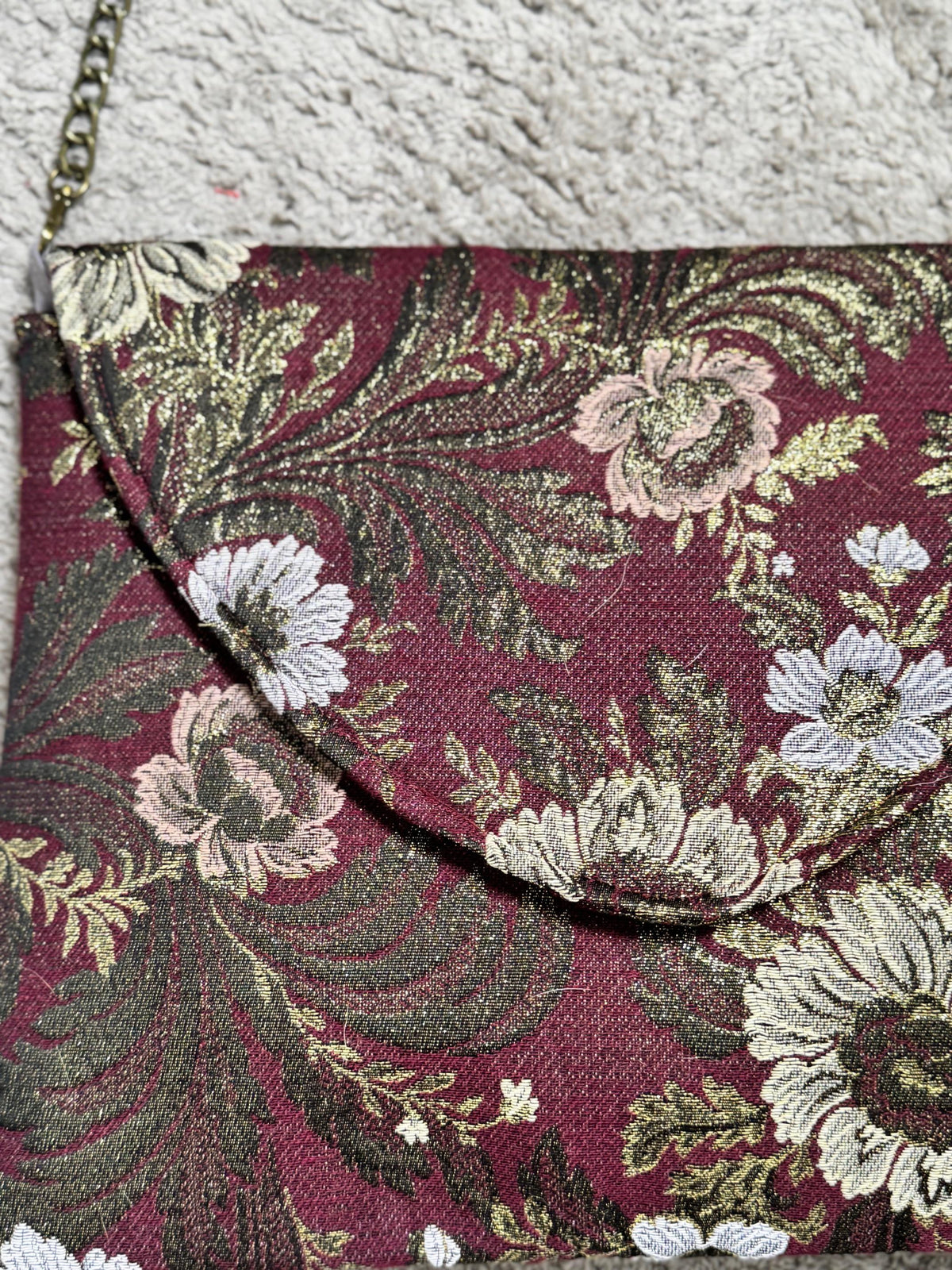 SUSY MIX- Borsa donna a tracolla in tessuto floreale Piccola, elegante, indimenticabile BORDEAUX 524B25/ BORDEAUX SUSY MIX