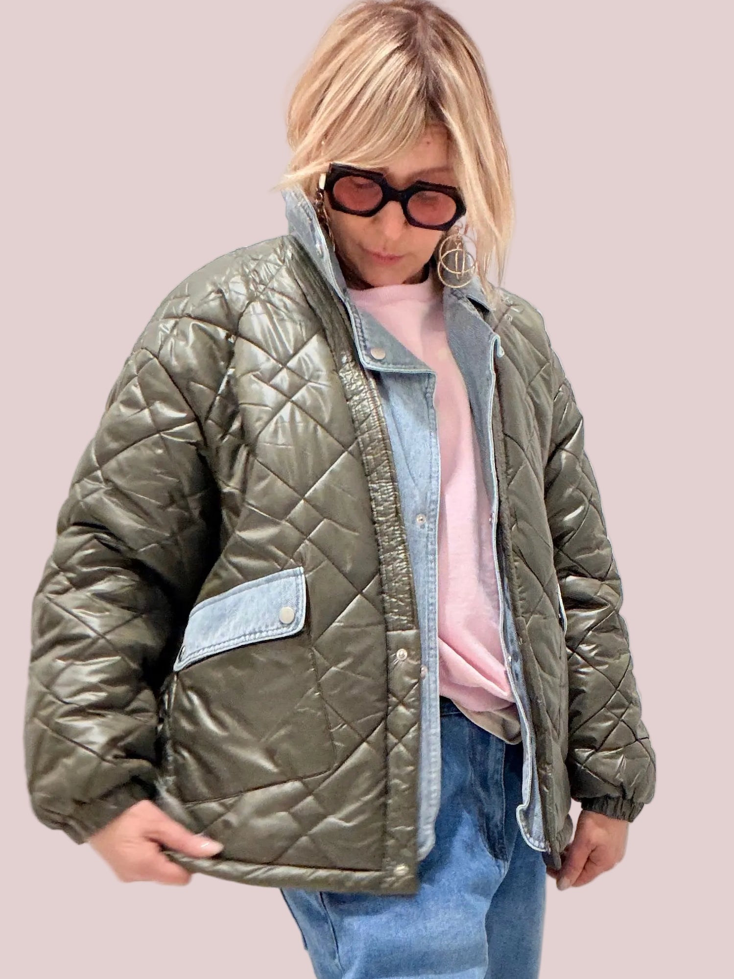 Trapuntino dettagli jeans