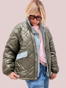 Trapuntino dettagli jeans