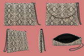 Pochette effetto serpente con catena Susy Star