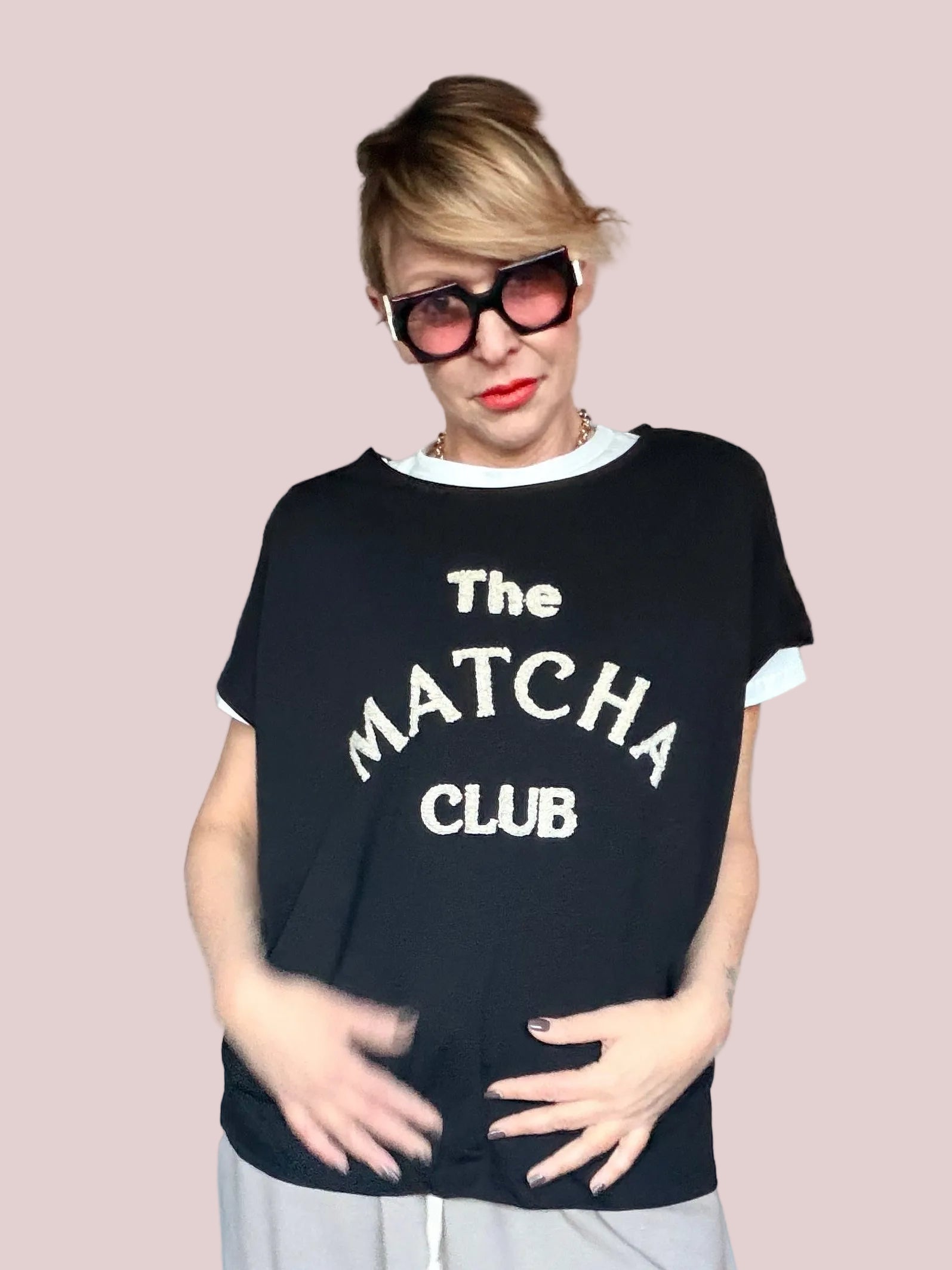 Felpa in modal con scritta