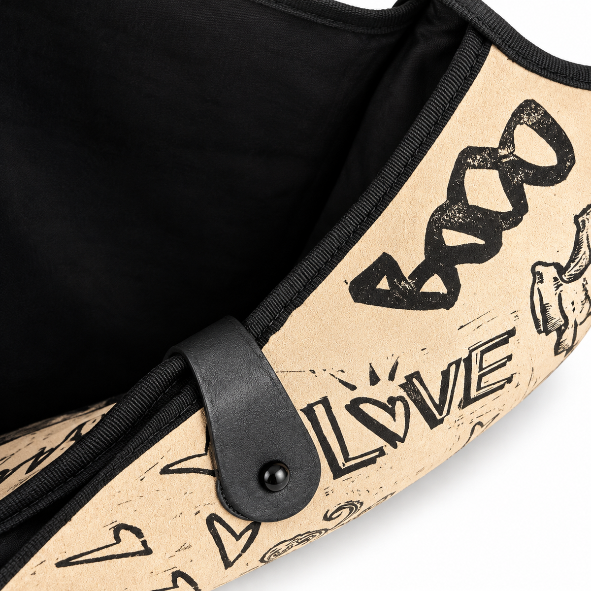 Borsa Mini Batman Garage B.Florence in camoscio con stampa graffiti