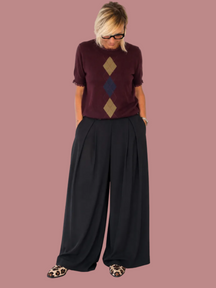 Pantalone Over con Pince con cintura