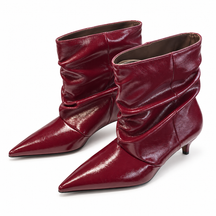 Tronchetto Ecopelle Slouchy con Kitten Heel