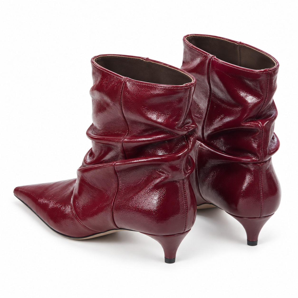 Tronchetto Ecopelle Slouchy con Kitten Heel