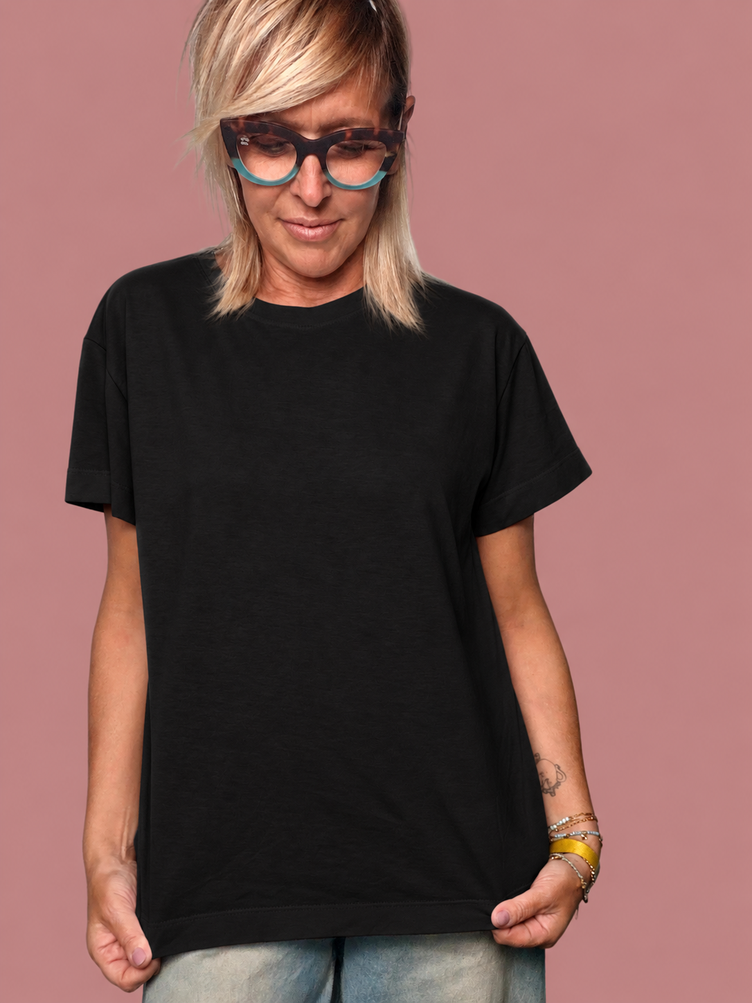 T-shirt basic over