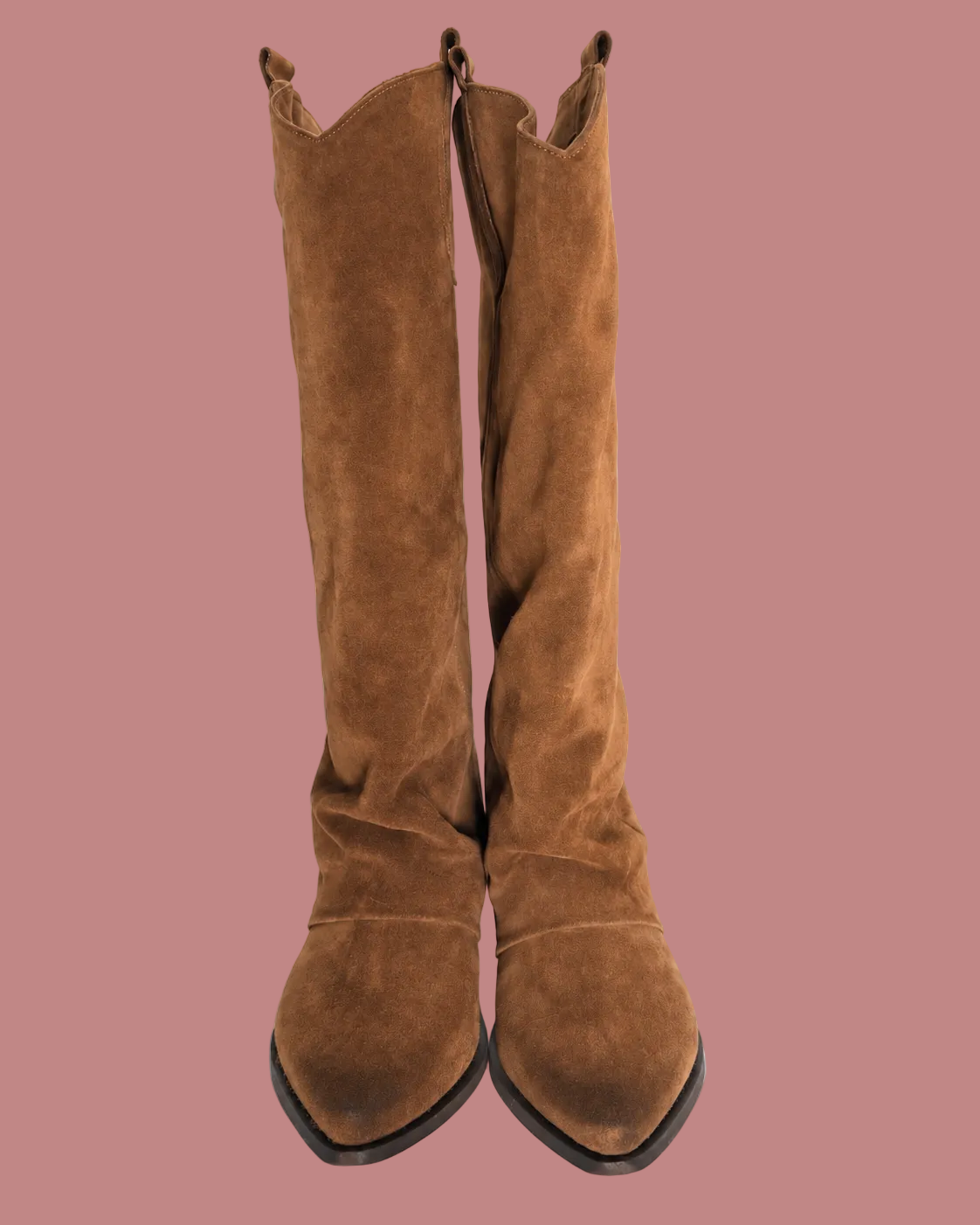 Stivale texano alto in camoscio