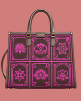 Borsa tote Brown Incenso in tessuto e pelle