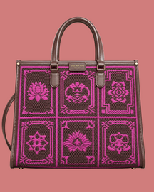 Borsa tote Brown Incenso in tessuto e pelle
