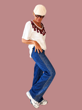Jeans elasticizzato con punti luce