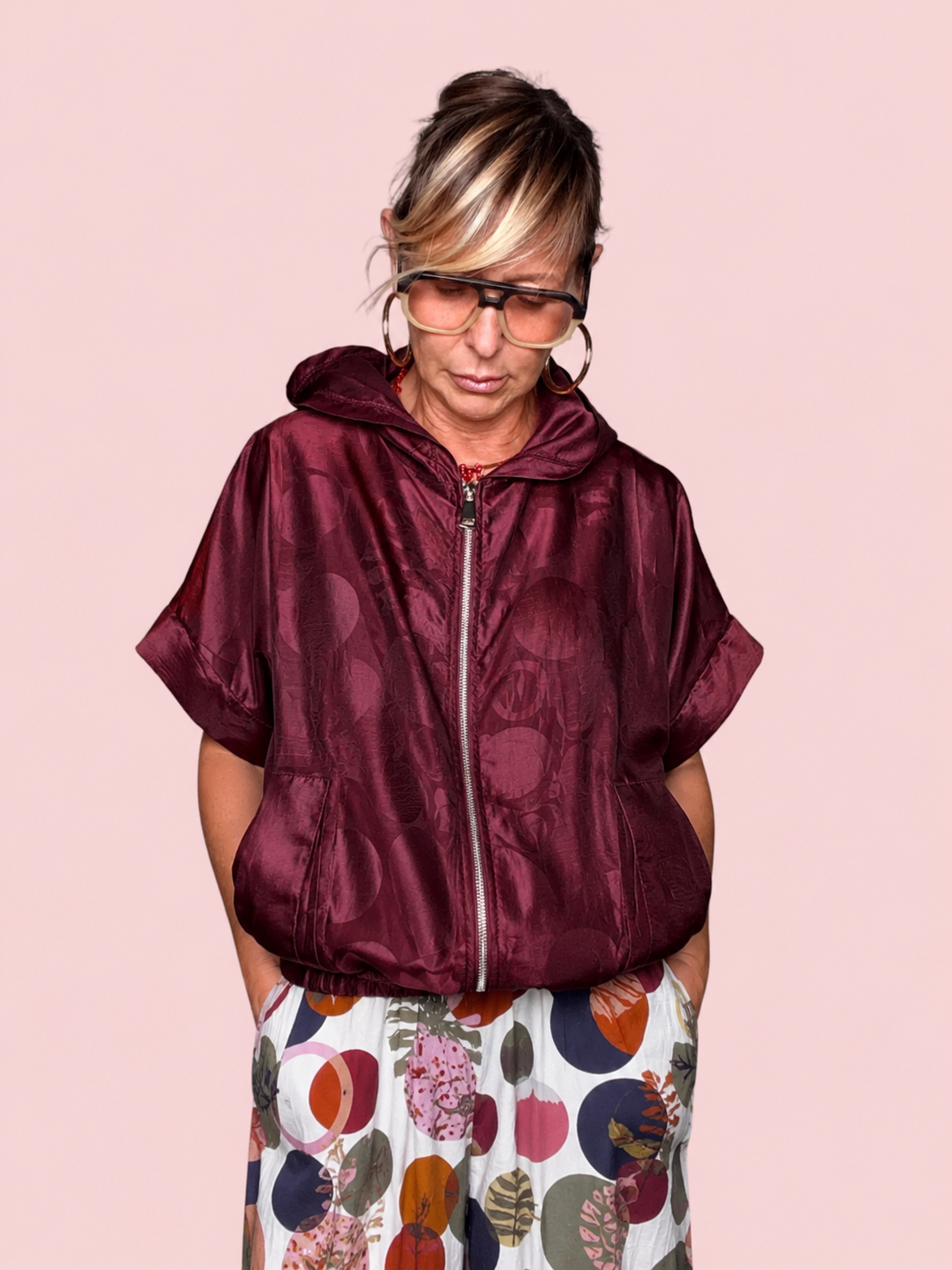 Bomber in Organza con Cappuccio
