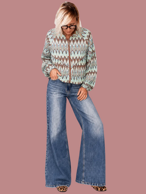 Jeans Souvenir – aderente sui fianchi, super largo sul fondo