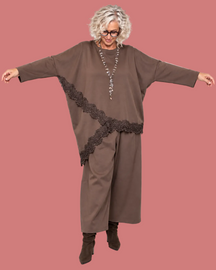 Maglia Bengalina con Inserto in Pizzo Female