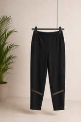 Pantalone Punto Milano Tulle Wide Cropped