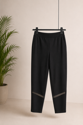 Pantalone Punto Milano Tulle Wide Cropped