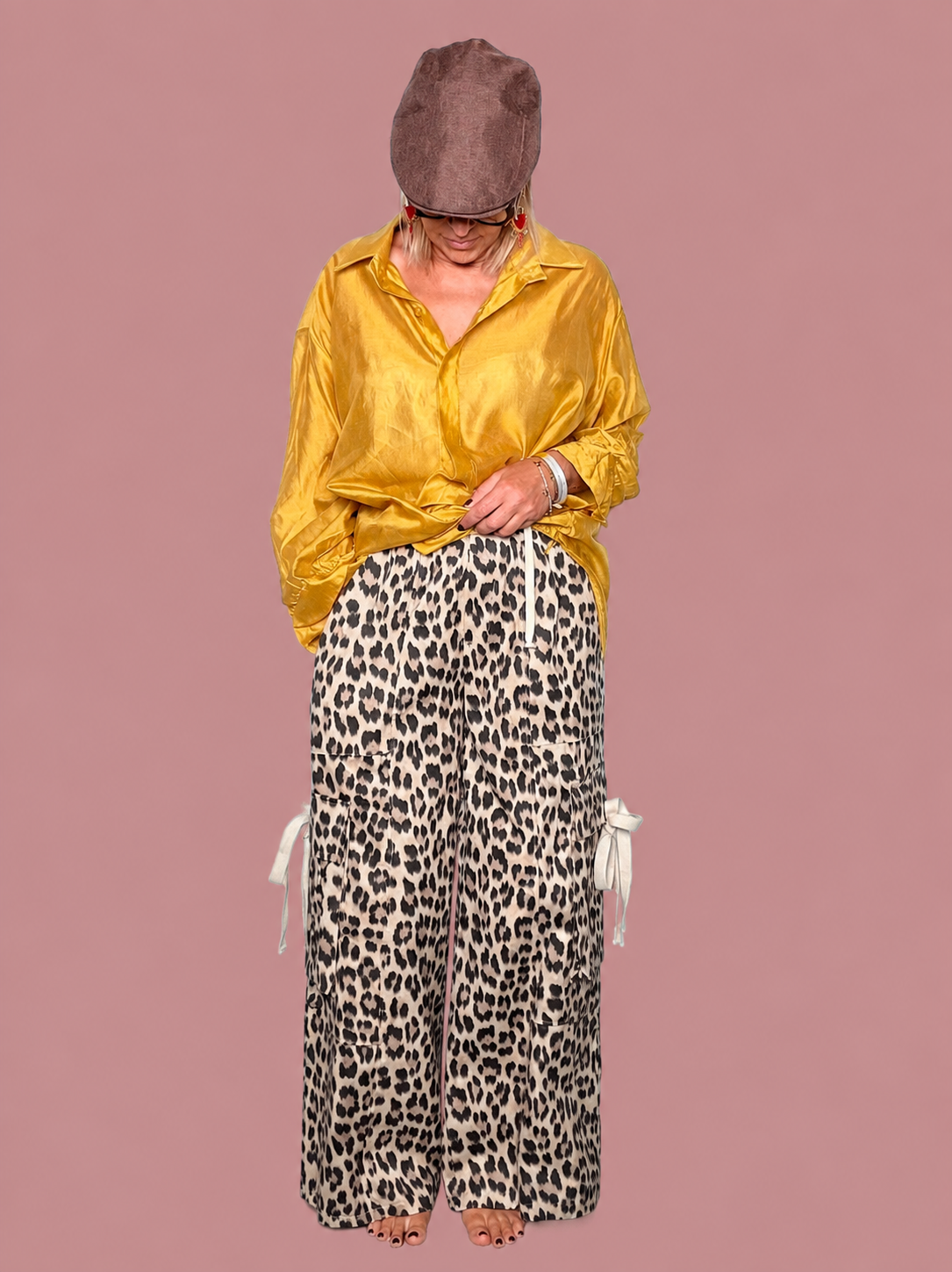 Pantalone Wide Leg Maculato