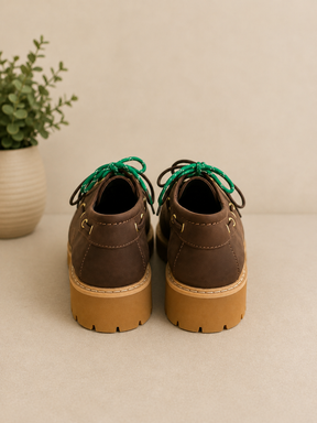 Mocassino Chunky con Lacci Verdi