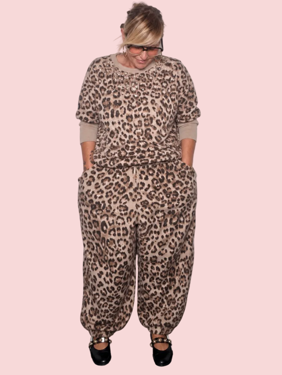 Pantalone Leopardato Harem — Coordinato