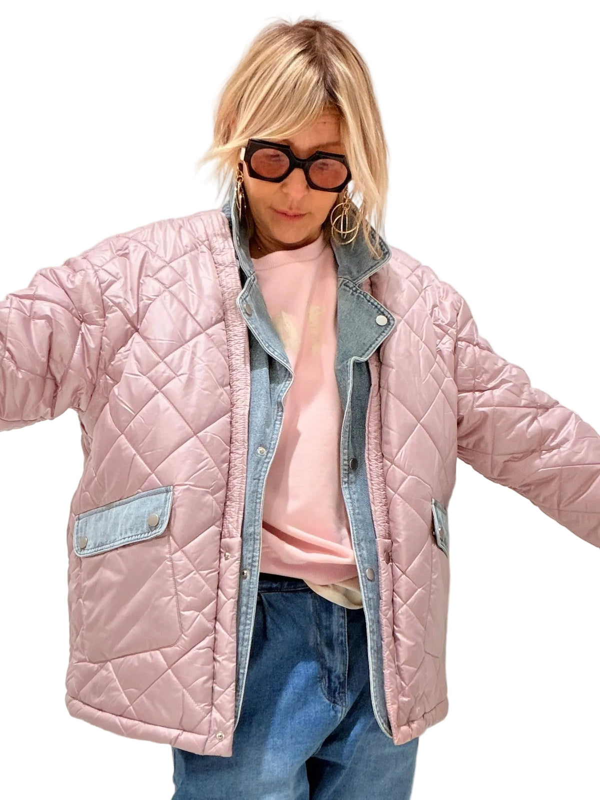 Trapuntino dettagli jeans