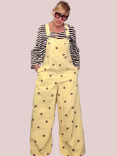 Salopette Oversize Bianca a Pois