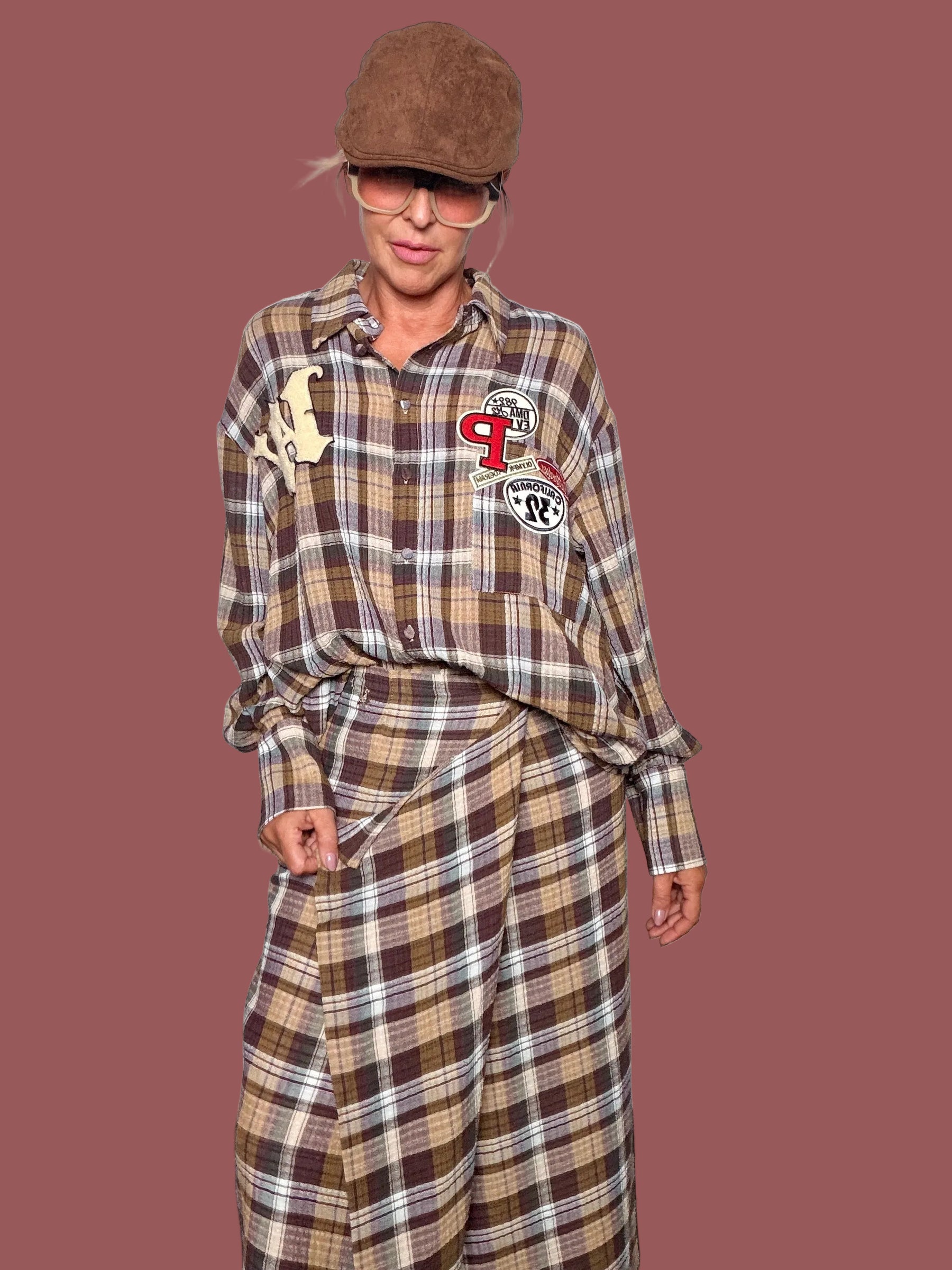 Gonna Portafoglio Tartan Patch