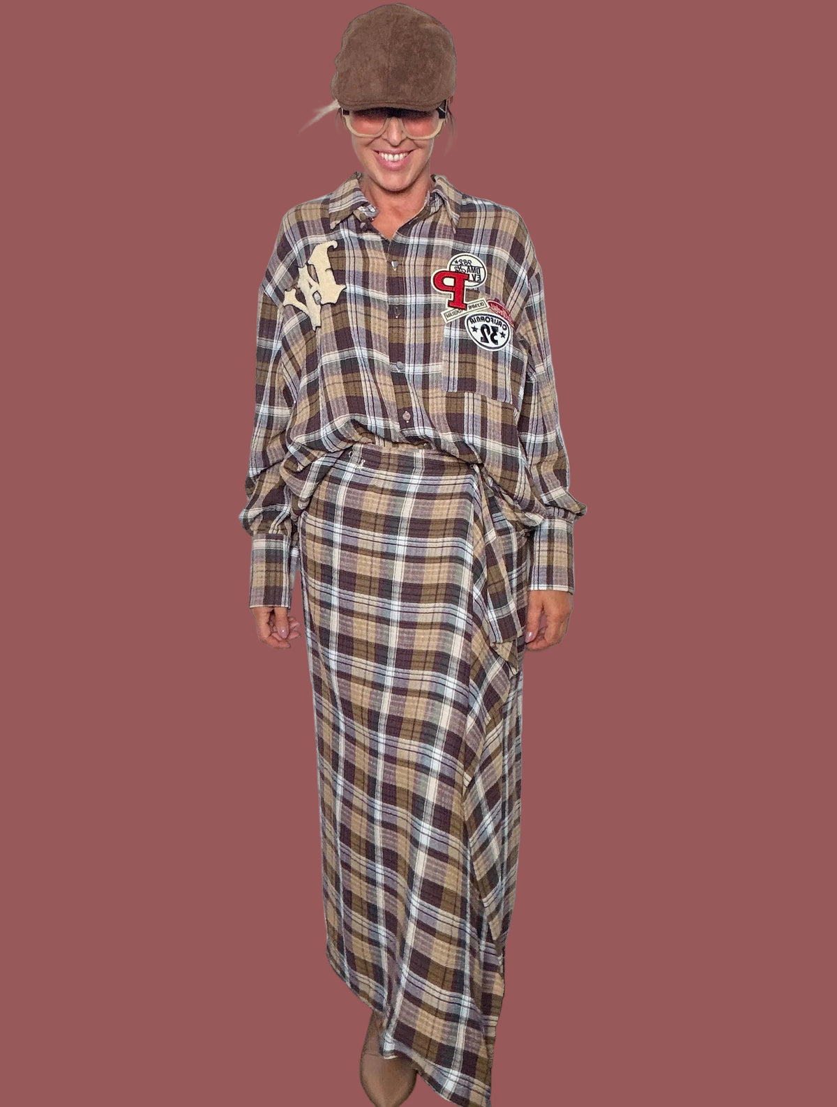 Gonna Portafoglio Tartan Patch