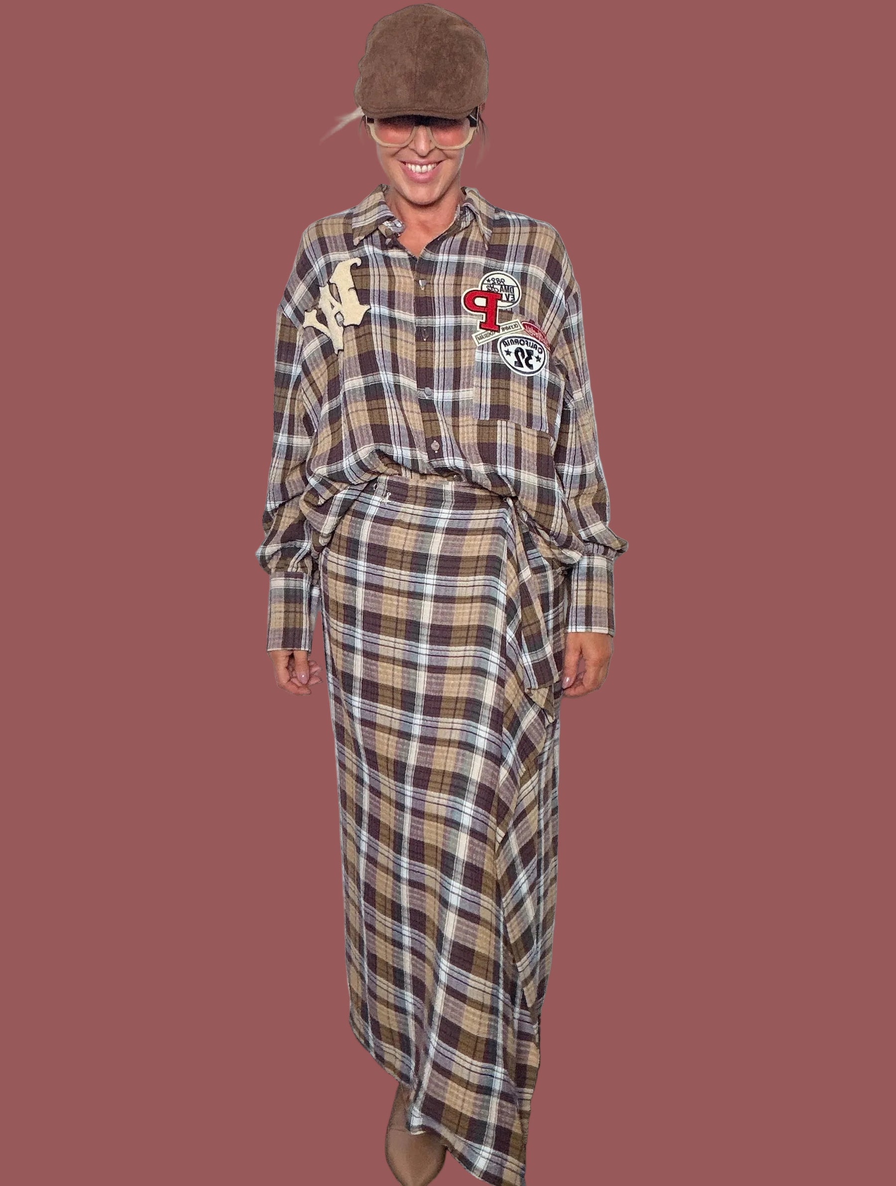 Gonna Portafoglio Tartan Patch