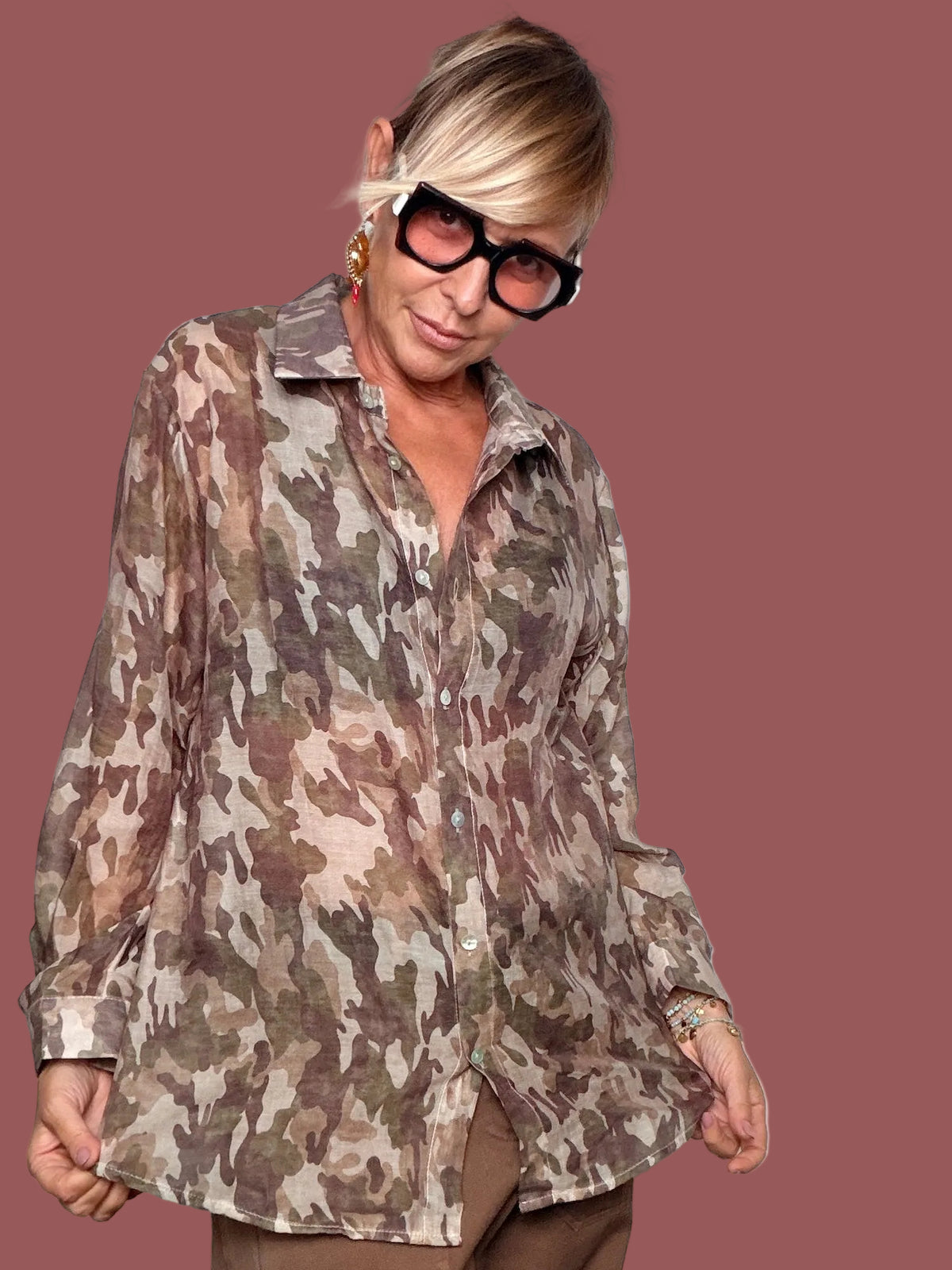 Camicia fantasia camouflage