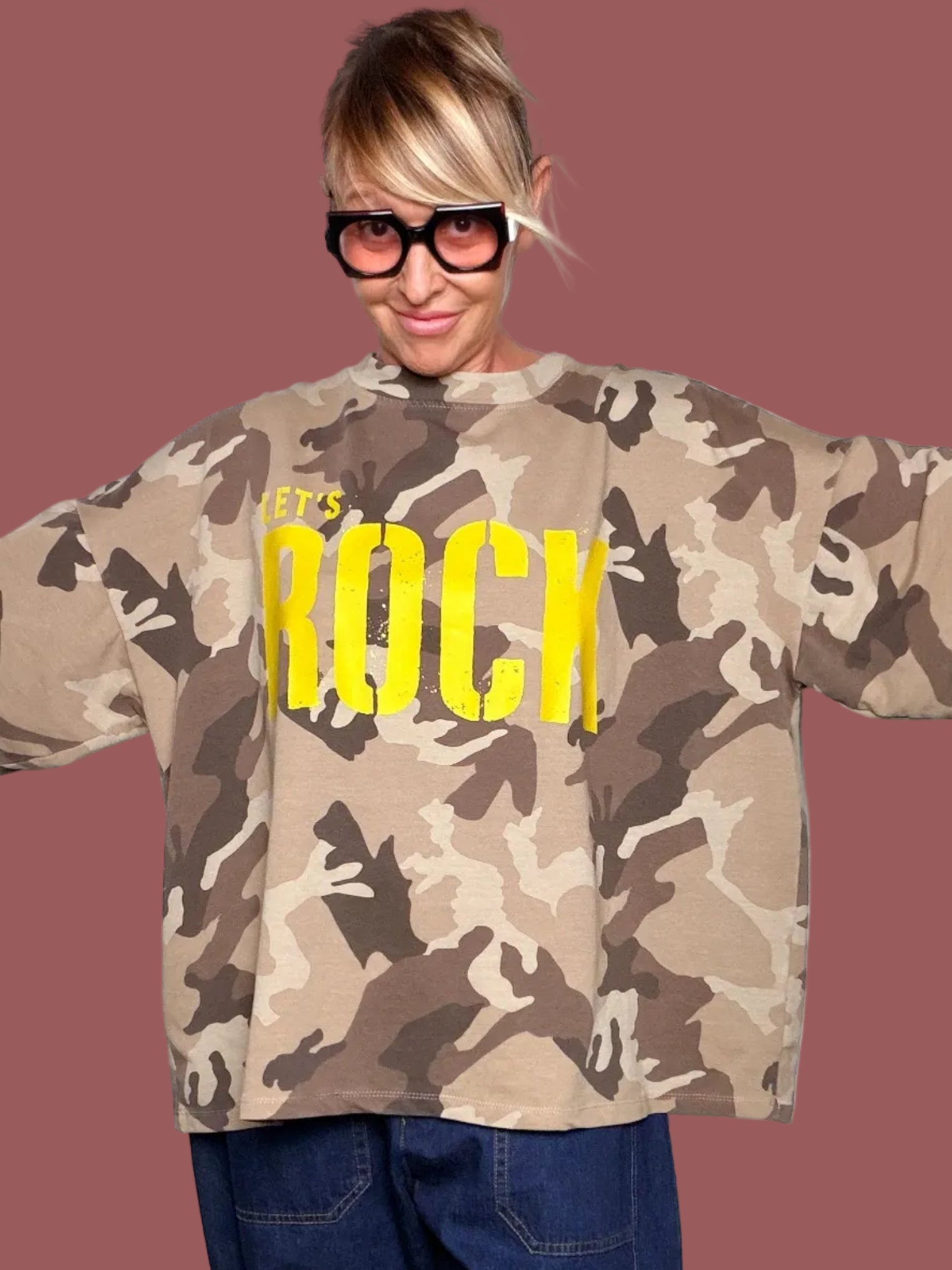 T-shirt Oversize Camouflage "ROCK"