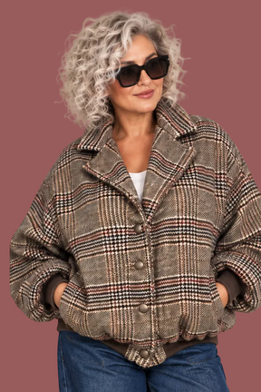 Bomber Oversize Tartan "ICONIC"