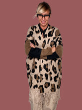 Cardigan Lungo Animalier con Frangia Susy Star