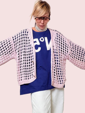 Cardigan in rete over