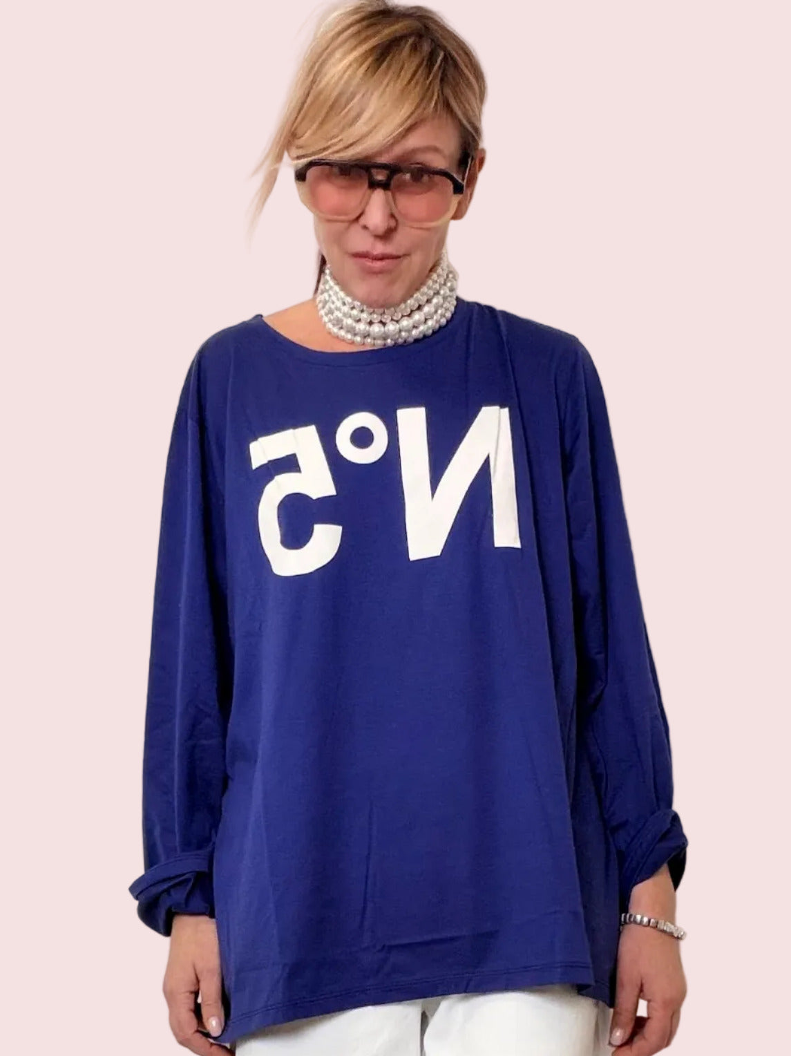 T-shirt in modal Over – Ironia in formato maxi