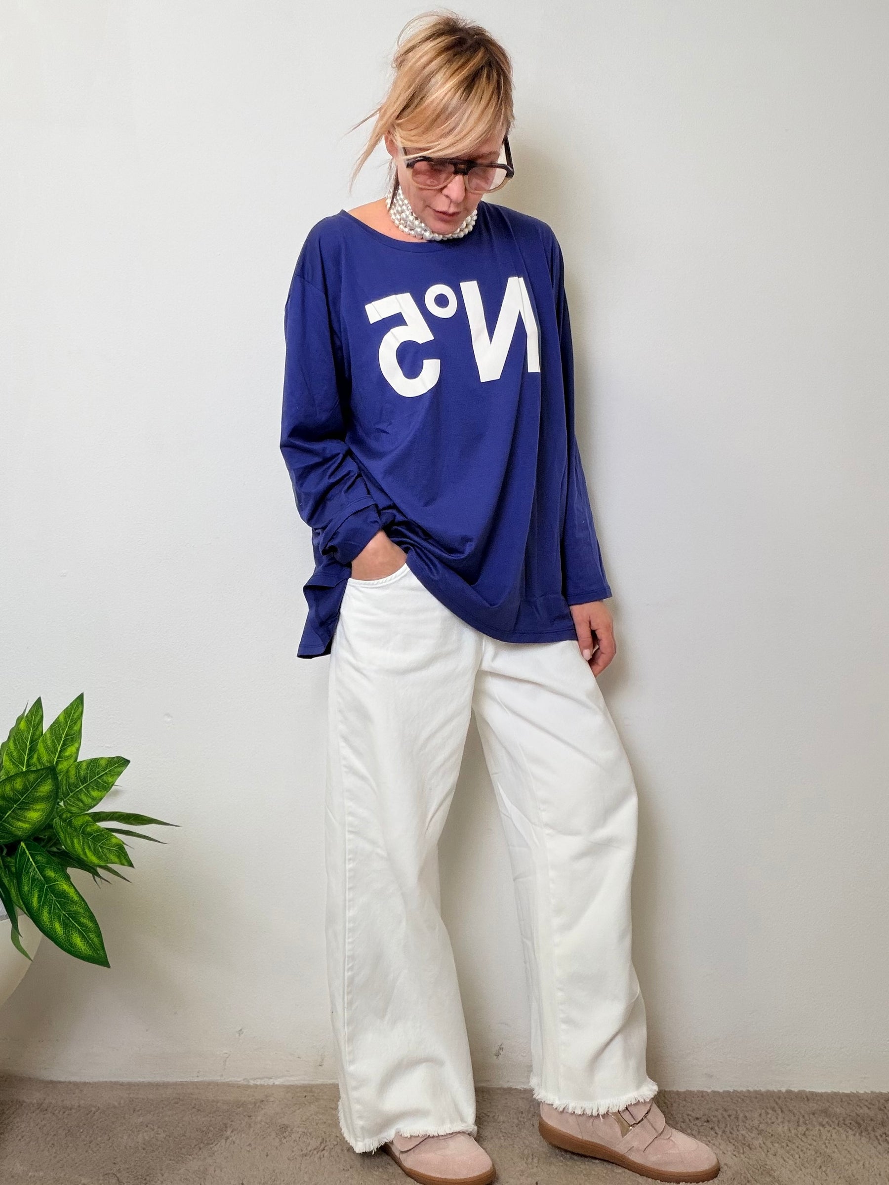 T-shirt in modal Over – Ironia in formato maxi