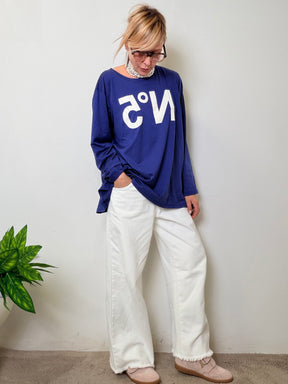 T-shirt in modal Over – Ironia in formato maxi