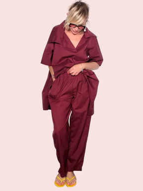 Pantalone Bengalina Bordeaux