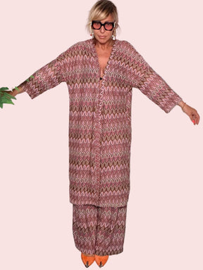 Kimono Etnico a Chevron