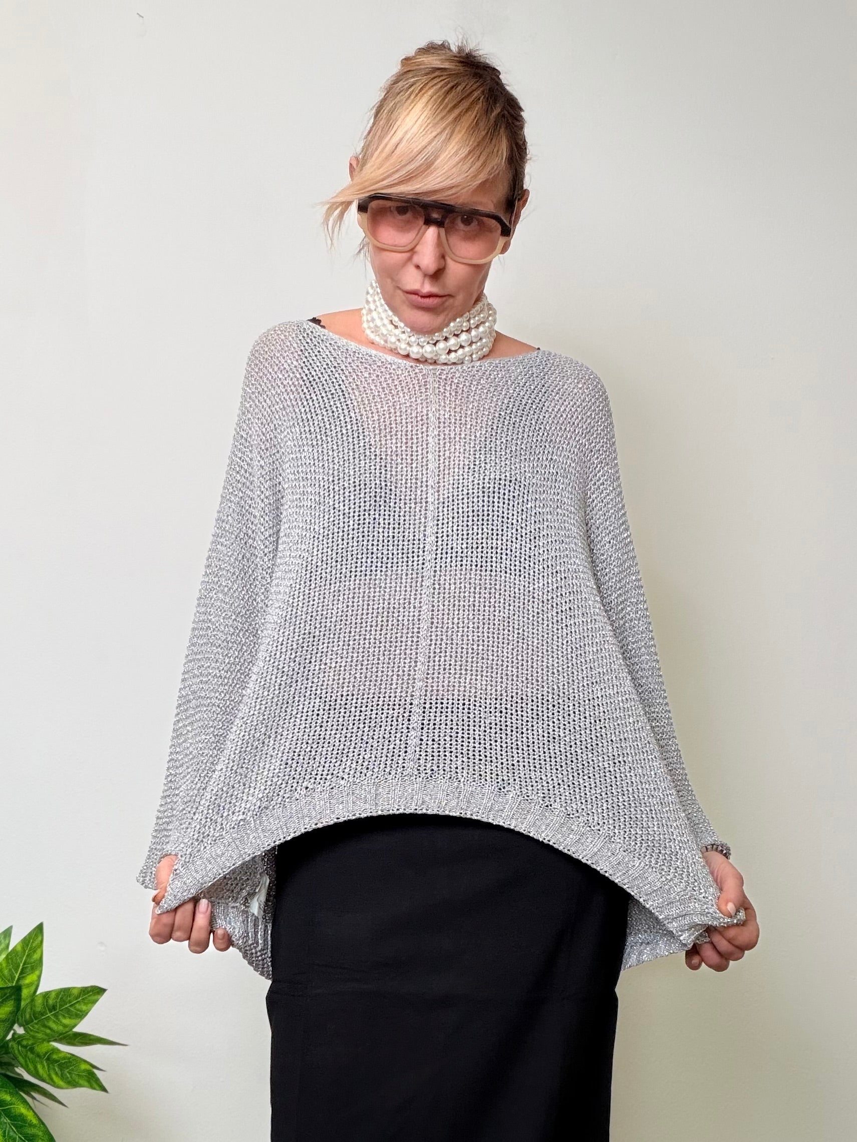 Maglia Over Lurex – Brilla con naturalezza